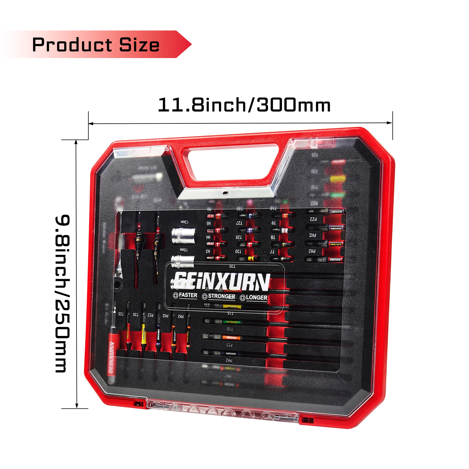 Geinxurn Tools Set Packaged with Screwdriver Bit,Mini Wrench,Socket Driver,Step Drill,Socket Adapter and Bit Holder for DIY - Image 2