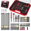 Geinxurn Tools Set Packaged with Screwdriver Bit,Mini Wrench,Socket Driver,Step Drill,Socket Adapter and Bit Holder for DIY