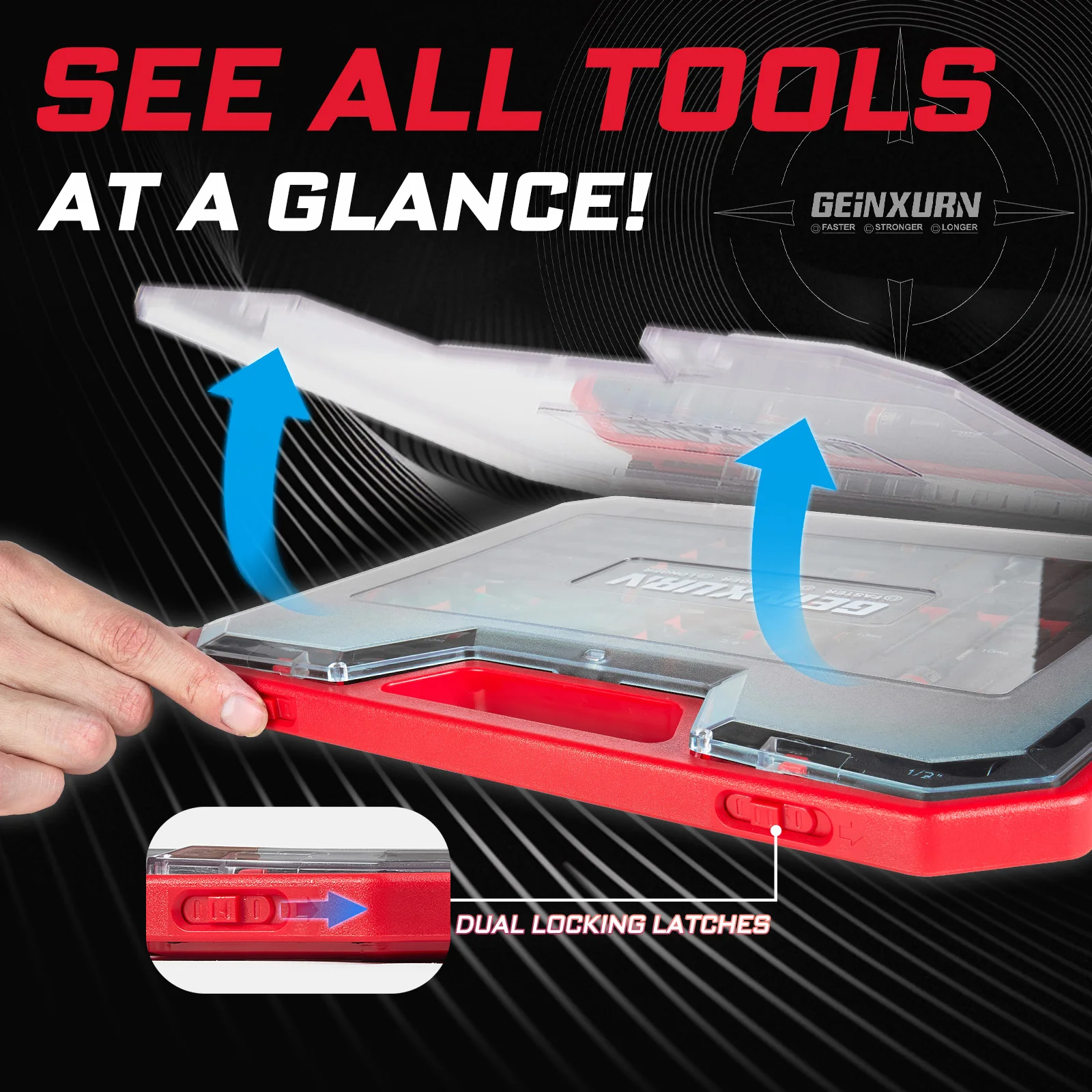 Geinxurn Tools Set Packaged with Screwdriver Bit,Mini Wrench,Socket Driver,Step Drill,Socket Adapter and Bit Holder for DIY - Image 4