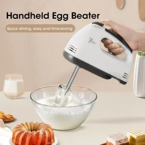 Handheld Electric Egg Beater Automatic Mixer for Household Baking, 7-Speed Food Cake Bread Dough Blender