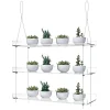 Hanging Plant Shelves Indoor Windows Wall Hanging Plant Stand for Grow Herbs, Microgreens, amp Succulents