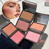 Herorange 6-Color Tinplate Blush Palette, Matte and Shimmer, Low Saturation, Waterproof and Long-Lasting, Easy to Apply