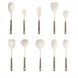 High Temperature Resistant Kitchen Utensil Set Silicone kitchenware Cooking Spatula Scraper Non Stick Soup Ladle