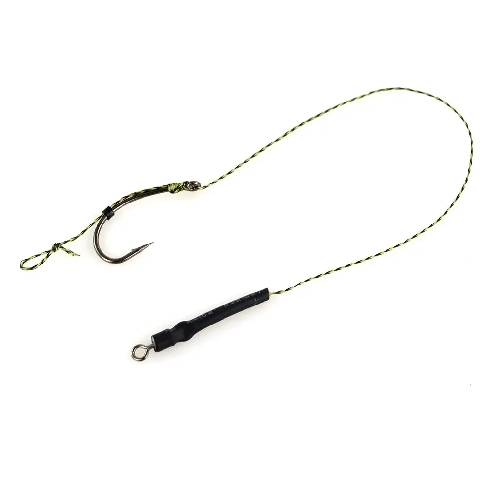 Hirisi 6pcs Carp Fishing Accessories Hair Rig Fishing Hook Set Ready Made Tied Rigging With Fishing Line Boilie Hook TS113 - Image 4