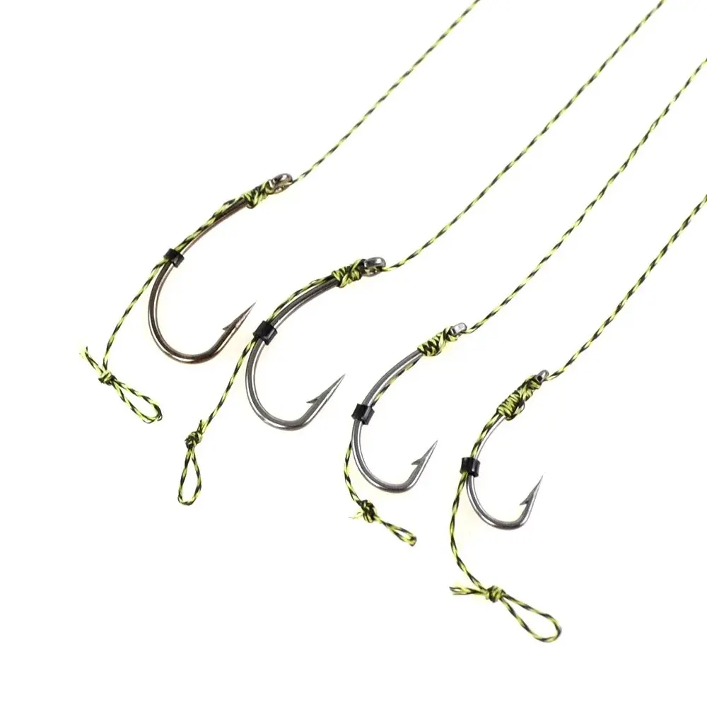 Hirisi 6pcs Carp Fishing Accessories Hair Rig Fishing Hook Set Ready Made Tied Rigging With Fishing Line Boilie Hook TS113 - Image 5