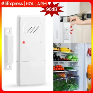 Hollarm Freezer Door Alarm 60 Seconds Delay Refrigerator Alarms Wireless Door Window Opening Sensor Loud 90dB Home Security