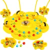 Honey Bee Pearl Picking Fishing Magnetic Bead Board Game, Parent Child Interactive Gathering Puzzle Early Education Toy