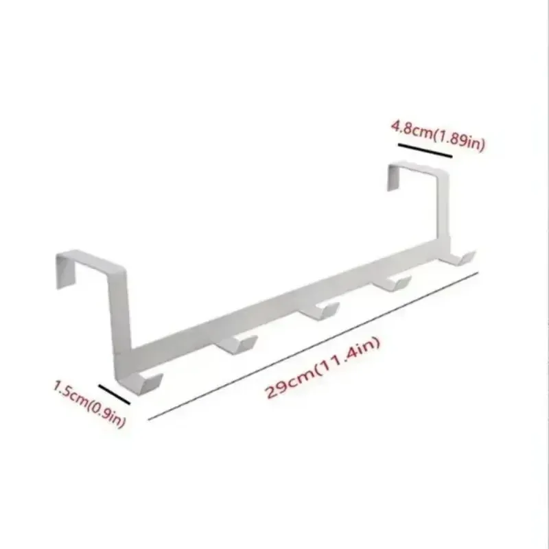 Hooks Over The Door 5 Hooks Home Bathroom Organizer Rack Clothes Coat HatTowel Hanger Bathroom Kitchen Accessories - Image 5