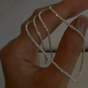 Hot new 40-75cm 925 Sterling Silver Necklace 16-30 Inch originality 2MM String chain for Women Fashion streetwear Jewelry Gifts