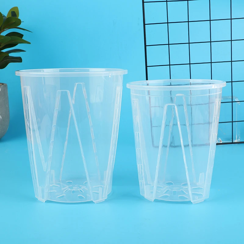 Household Plastic Transparent Cylindrical Flower Holder Large Capacity Thickened Anti-Deformation Durable Vegetable Plant Pot - Image 2