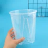 Household Plastic Transparent Cylindrical Flower Holder Large Capacity Thickened Anti-Deformation Durable Vegetable Plant Pot