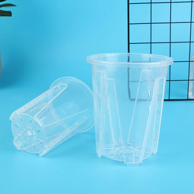 Household Plastic Transparent Cylindrical Flower Holder Large Capacity Thickened Anti-Deformation Durable Vegetable Plant Pot - Image 4
