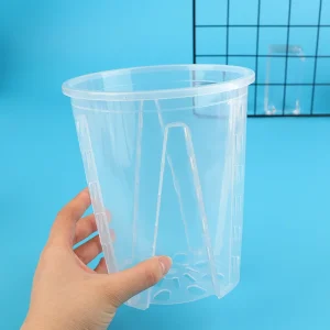 Household Plastic Transparent Cylindrical Flower Holder Large Capacity Thickened Anti-Deformation Durable Vegetable Plant Pot