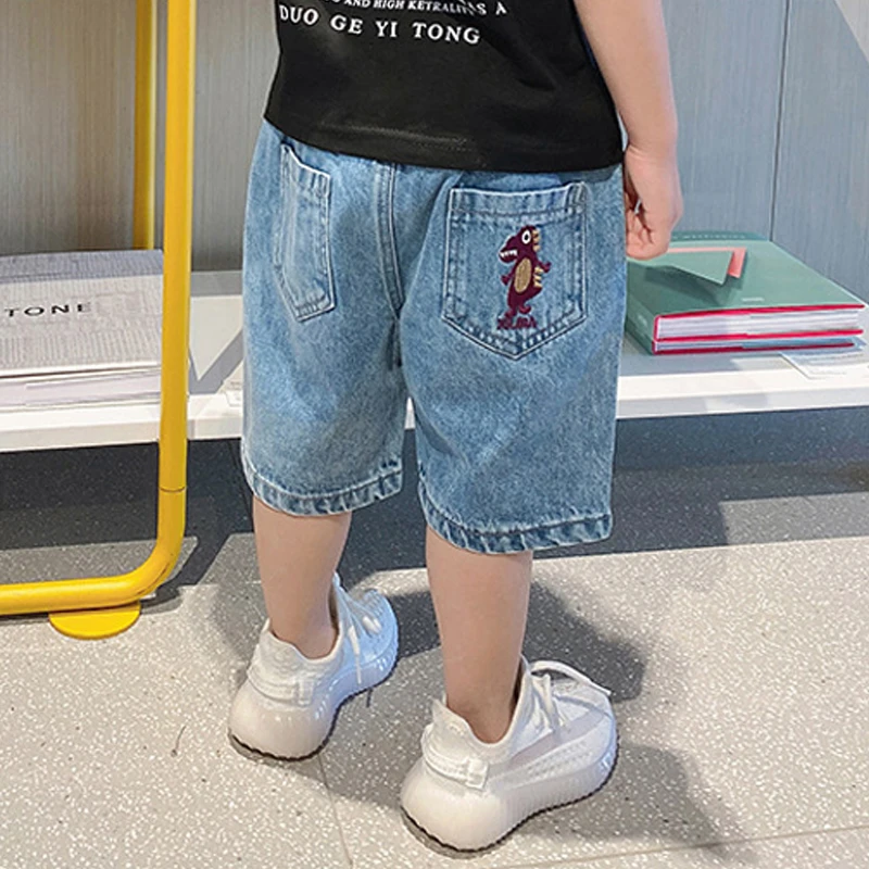 IENENS Baby Boys Shorts Casual Jeans Kids Clothes Summer Beach Short Pants 2-8 Years Clothing Boy's Loose Denim Shorts - Image 2