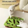 Interactive Cat Toy Maze Game Teasing Kitten Pet Puzzle with Bell Balls Funny Dig Hole Box Felt Tunnel Self-Entertaining Tool