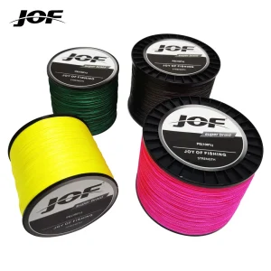 JOF 1 Roll Of PE Solid Color Fishing Line 300M 500M 1000M 4 Strands Wear-resistant Fishing Line 8LB-80LB