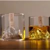Japanese Glass Glacier Mountain Teacup Mt. Fuji Heat-resistant Glass Teacup Office Handy Retro Wine Glass Whisky Cup Home