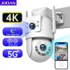 Jooan 4K 8MP HD Wifi PTZ Camera Outdoor 5G Wifi Dual Lens Security IP Cameras 5X Zoom AI Tracking ONVIF CCTV Surveillance Camera
