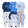 KAVKAS 1/2/3 Pcs Baby Boys Rompers Cartoon Print Overalls Cotton Infant Clothing Kids Jumpsuit Newborn Pajimas 0-3 Months