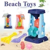 Kids Beach Sand Toy Set Sand Bucket Shovel Rake Sieve Watering Can Outdoor Sandpit Play Tools Summer Sand Toys for Toddlers