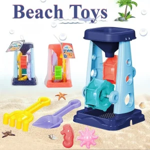 Kids Beach Sand Toy Set Sand Bucket Shovel Rake Sieve Watering Can Outdoor Sandpit Play Tools Summer Sand Toys for Toddlers