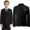 Kids Blazer Boys Easter Outfit Wedding Suit Formal Solid Jacket Teenager Gentleman Birthday Party Gift Performance Clothing Set