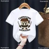 Kids Clothes Italian Brainrot Cappuccino Assassino Graphic Printed T Shirt Girls/Boys Funny Japanese Ninja Tshirt Summer Tops