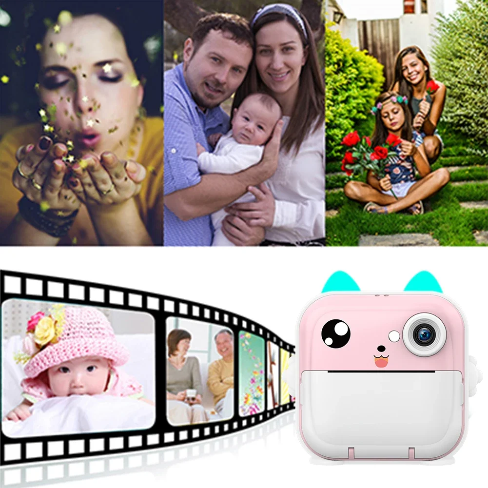 Kids Instant Print Camera Mini Thermal Printer 2.4Inch IPS Screen 2400W HD Video Photo Digital Camera Birthday Gifts Boys Girls - Image 3