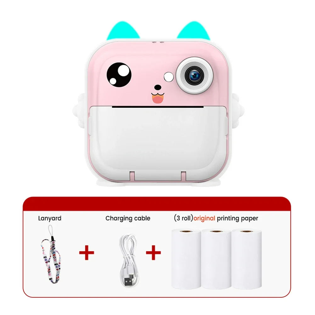 Kids Instant Print Camera Mini Thermal Printer 2.4Inch IPS Screen 2400W HD Video Photo Digital Camera Birthday Gifts Boys Girls - Image 5