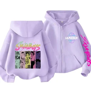 Kids Kpop Demon Hunters Mira Rumi Zoey Zipper Hoodie Sweatshirt Spring Autumn 3-14Y Outfit