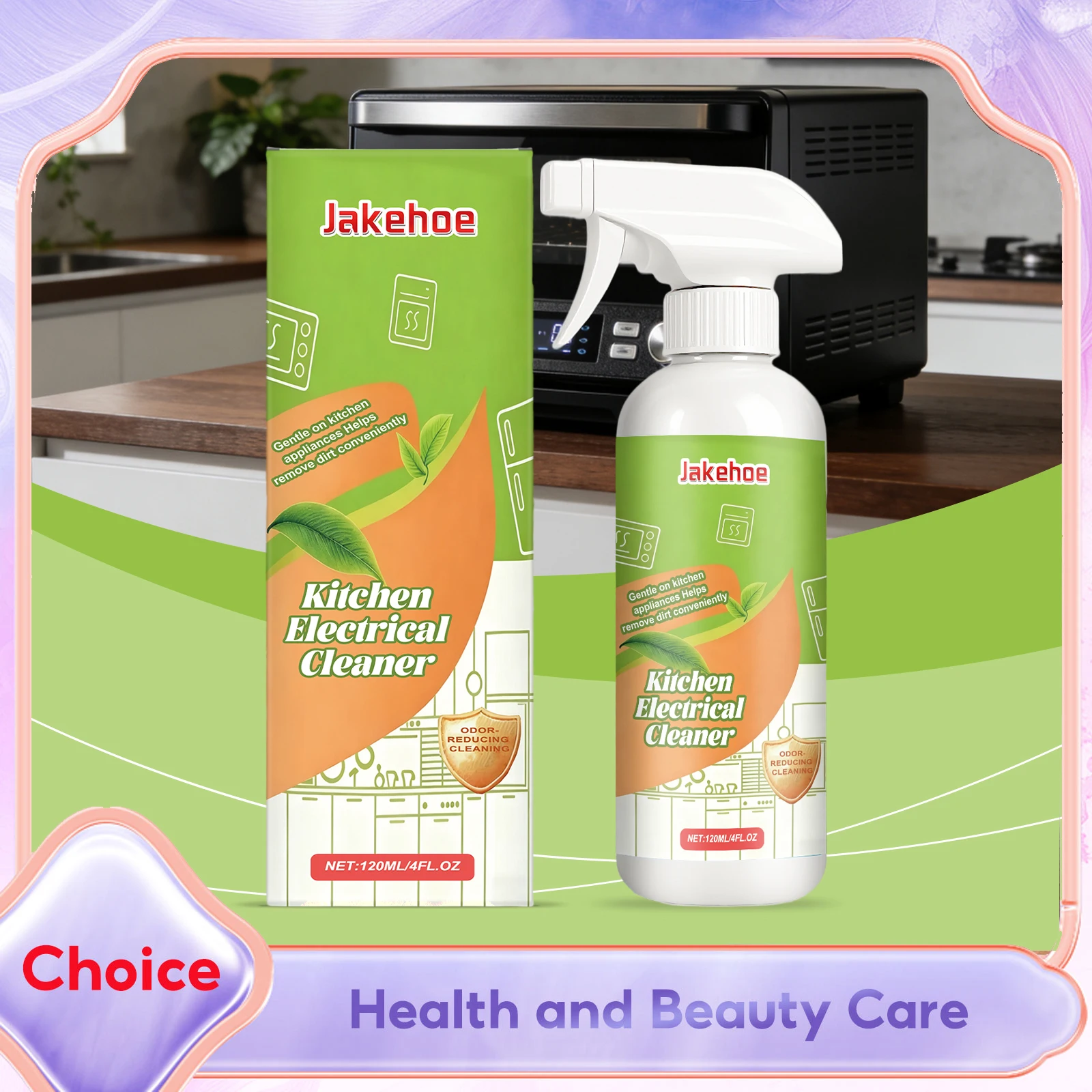 Kitchen Appliance Cleaner Powerful Stain Remove Fast Deep Penetrating Dissolving Oil No Residue Electrical Grease Cleaning Spray