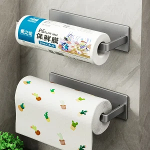 Kitchen Paper Towel Rack Household Wall-mounted Special Paper Shelf Cabinet Cling Film Rag Storage Roll Paper Tube Holder