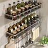 Kitchen Spice Storage Knives Holder Knife Stand Spice Rack Organizer Knives Holder Spoon and Chopsticks Rest Hanging Organizers