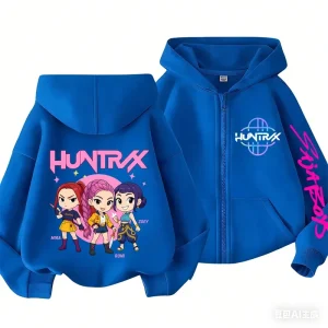 Kpop Demon Hunters Spring Boys Girls Kids Mira Rumi Zoey Zipper Hoodies Hoodie Sweatshirt