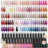 LIMEGIRL 120Pcs Gel Nail Polish Set 8ML Semi Permanent UV LED Varnish Nail Set Base Coat and Top Coat Nail Art Manicure
