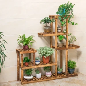 Large Multi-layer Wooden Plant Stand Flower Pot Display Rack Garden Balcony