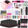 Limegirl Nail Set Nail Gel Tools Kit 54W Nail Lamp 18/12/7 Colors UV Gel Nail Polish Kit Contains Nail Drill Machine Nail Kit