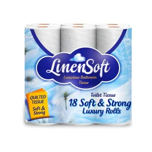 Linen Soft Luxury Toilet Tissue 18 Pack 2 Ply Soft & Strong