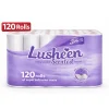 Lusheen Lavender 3-Ply Toilet Paper – 120 Rolls Bulk Pack (150 Sheets/Roll) – Premium Quilted, Scented & Ultra-Soft Bathroom
