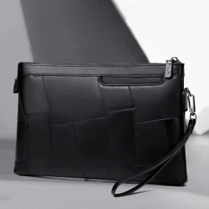 Luxury Brand Casual Men Wallet Leather Clutch Bag Coins Pocket Purse Splicing Envelope Long Wallets Large Capacity Male Handybag