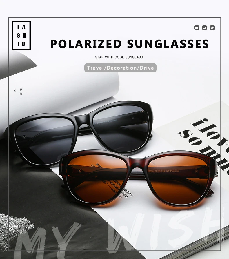 Luxury Brand Design Cat Eye Polarized Sunglasses Men Women Lady Elegant Sun Glasses Female Driving Eyewear Oculos De Sol - Image 6