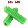 M6 M8 Green Plastic Expansion Tube/rubber Plug/nylon Plunger/Drywall Plastic Wall Plug Anchor Plug Fixing Wall Anchor 200pcs