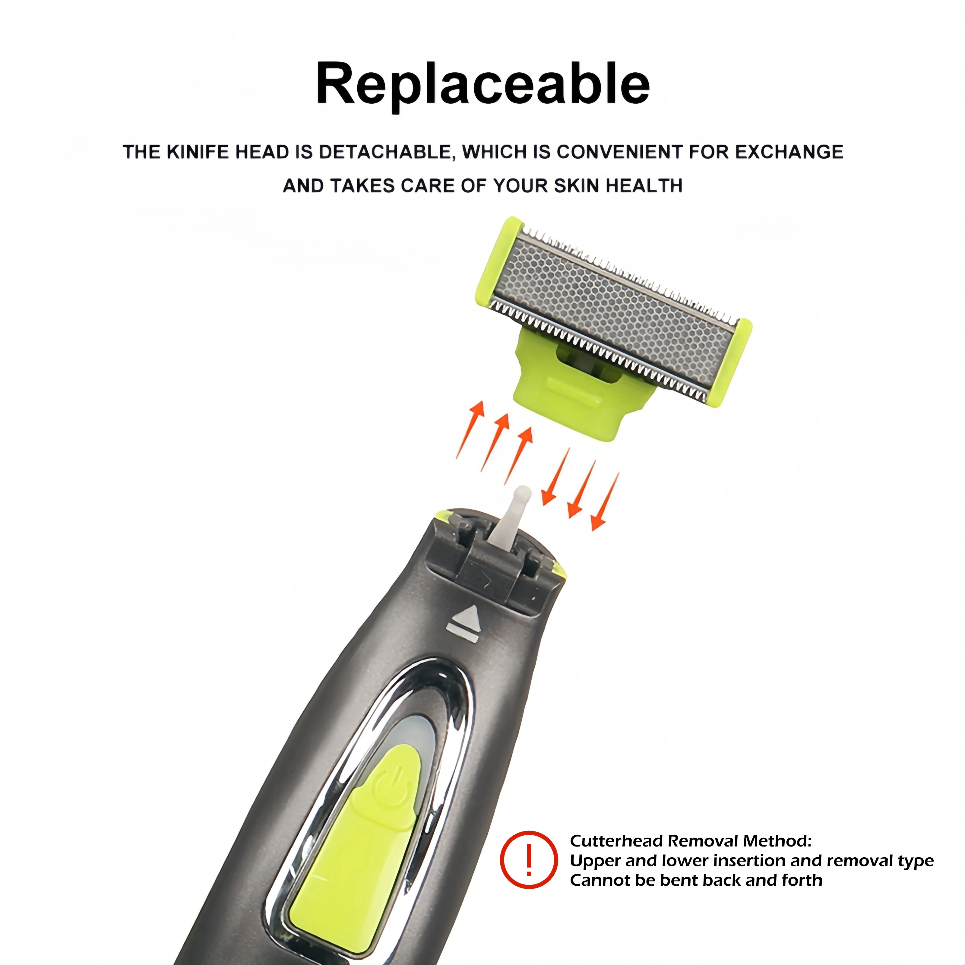 MLG Electric Shaver For Men and Women Portable Full Body Trimmer USB T Shaped Blade Razor For Beard Armpit For Washable - Image 3