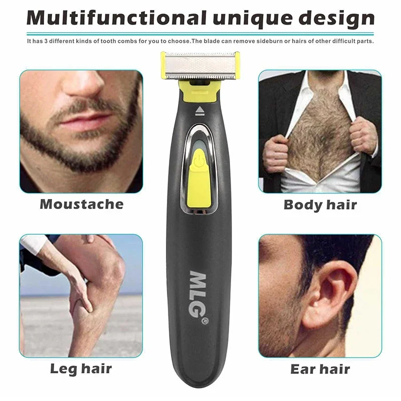 MLG Electric Shaver For Men and Women Portable Full Body Trimmer USB T Shaped Blade Razor For Beard Armpit For Washable - Image 5