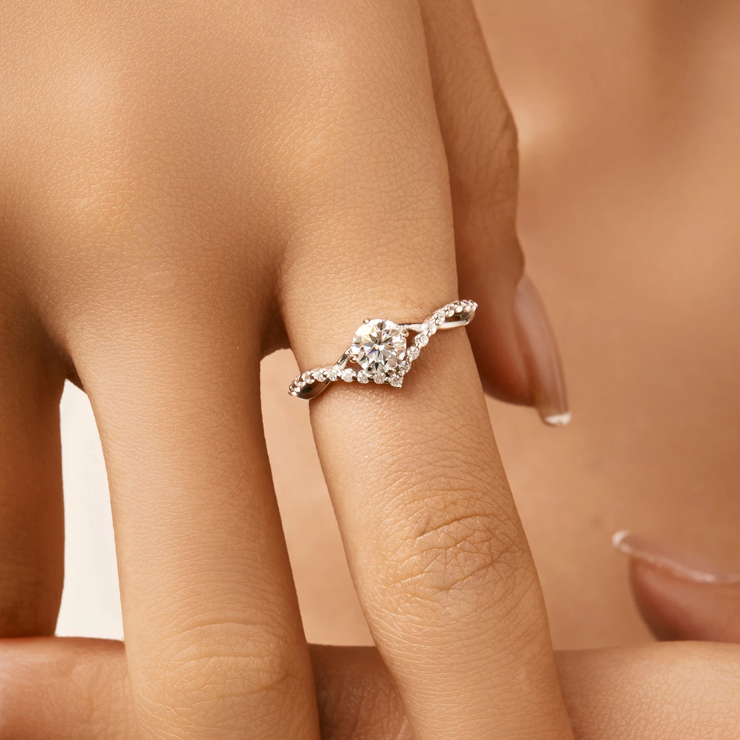 MODIAN Crown D Color Moissanite Ring Delicate Lab Diamond Ring 925 Sterling Silver For Women Wedding Engagement Jewelry - Image 3
