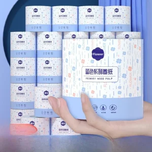Manhua 120g Toilet Paper Whole Pack Household Tissue Paper Large Roll Toilet Paper Hand Paper Bathroom Paper Home Use