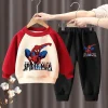 Marvel Spring Autumn Children's Clothing Sets Boys Cartoon Sweatshirt and Sweatpant 2pcs Kids Tracksuits Boys Pullover Set