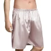 Men Casual Home Nightwear Satin Pajamas Shorts Pyjamas Sleep Bottoms Boxers Short Pants Lounge Homewear Sleepwear
