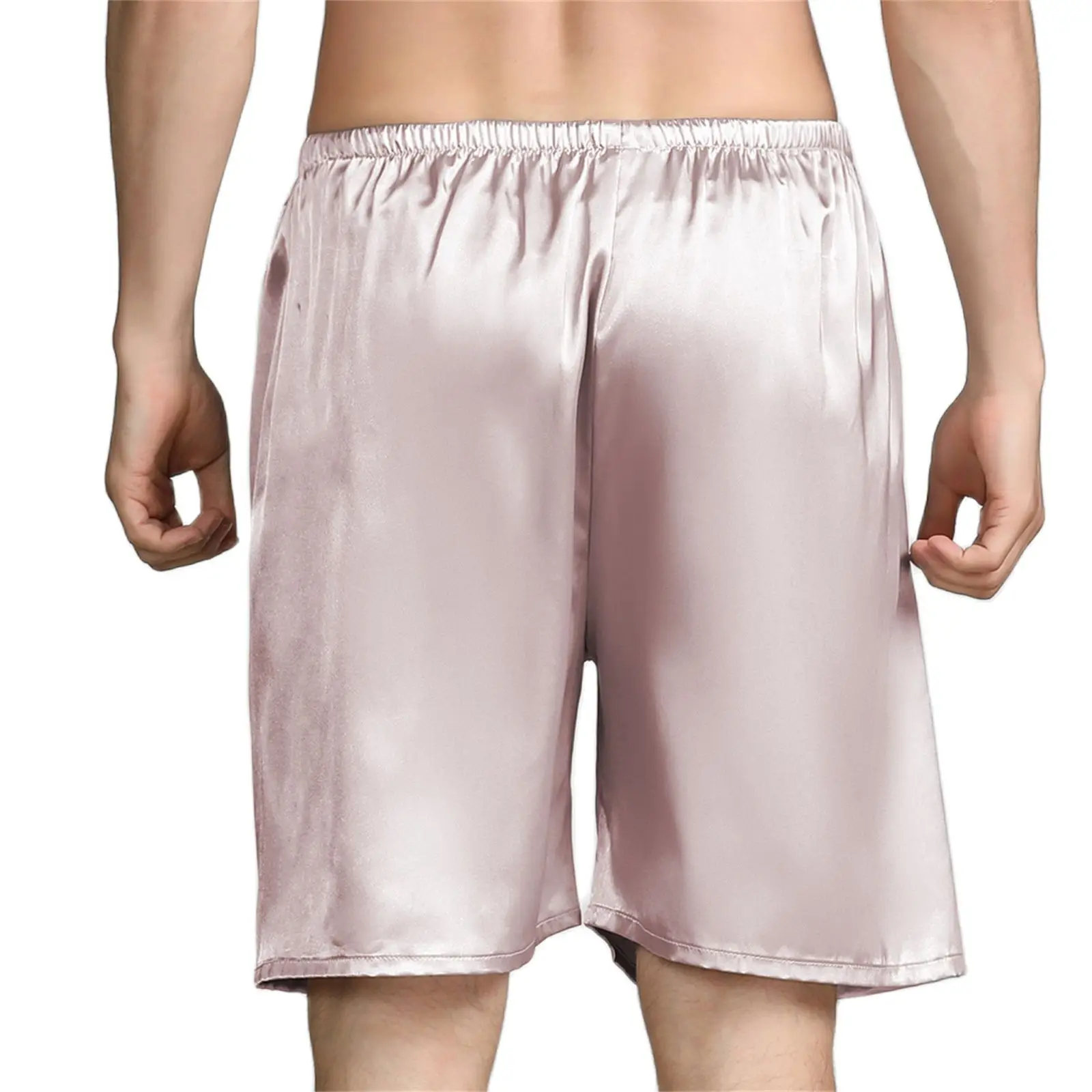 Men Casual Home Nightwear Satin Pajamas Shorts Pyjamas Sleep Bottoms Boxers Short Pants Lounge Homewear Sleepwear - Image 3