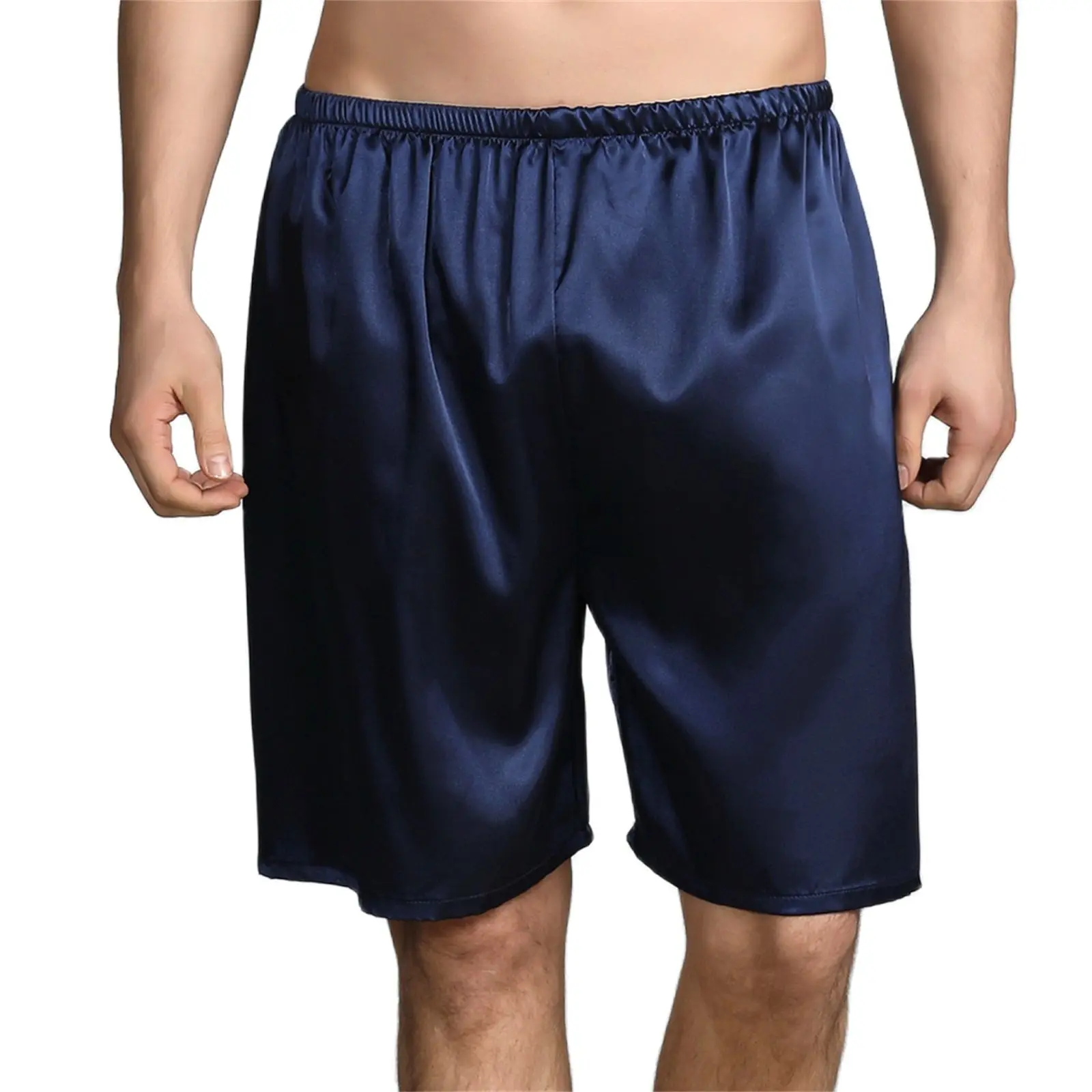 Men Casual Home Nightwear Satin Pajamas Shorts Pyjamas Sleep Bottoms Boxers Short Pants Lounge Homewear Sleepwear - Image 6